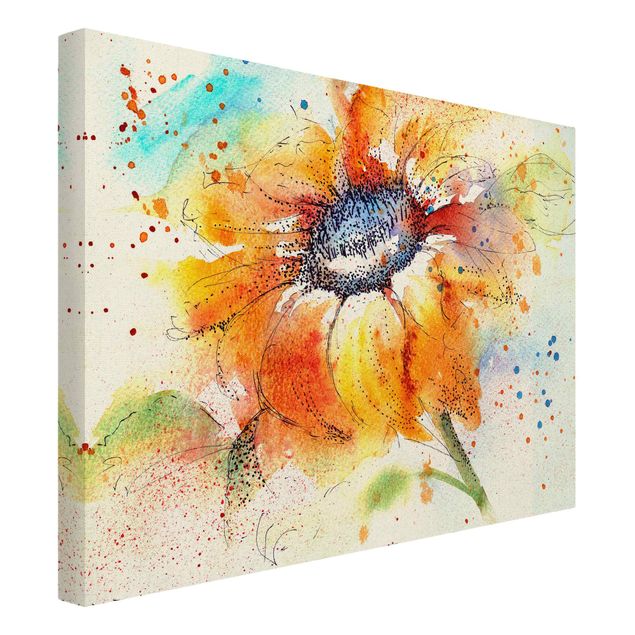 quadro com flores Painted Sunflower