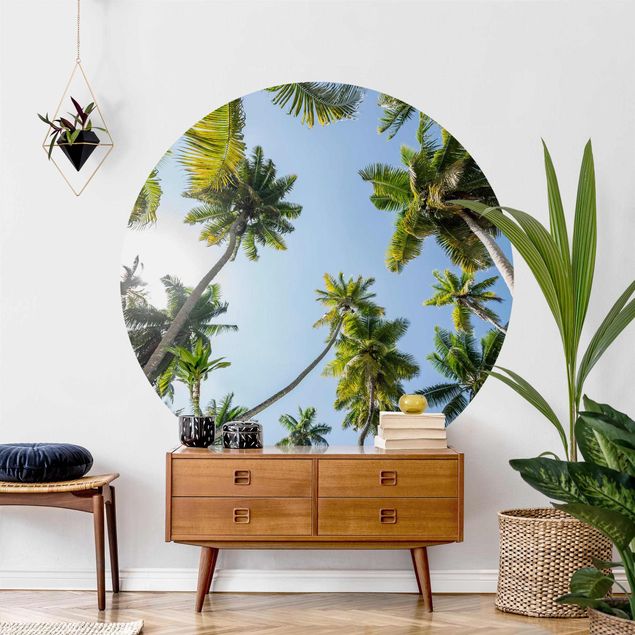 papel de parede para quarto de casal moderno Palm Tree Canopy