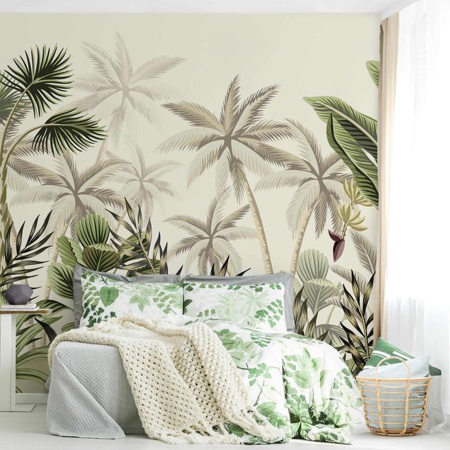 papel de parede moderno Palm Trees In The Jungle