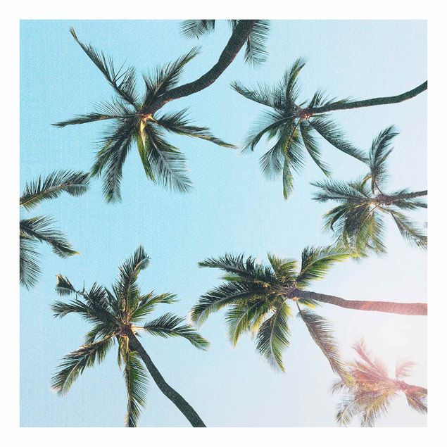 Quadros em vidro paisagens Gigantic Palm Trees In The Sky