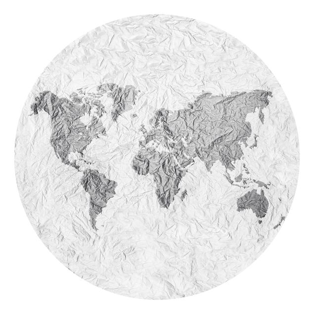 papel de parede mapa mundo Paper World Map White Grey