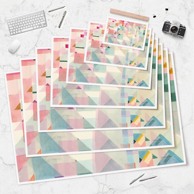 Posters Pastel triangles