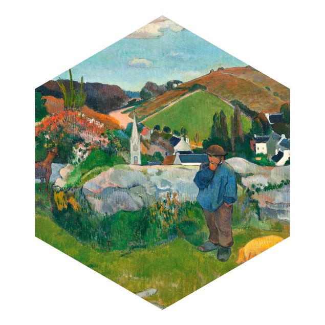 paisagens naturais papel de parede Paul Gauguin - The Swineherd