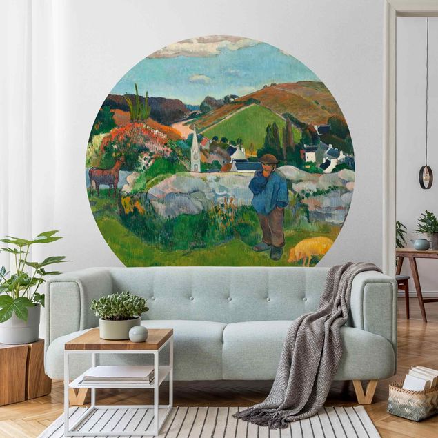 Quadros movimento artístico Impressionismo Paul Gauguin - The Swineherd