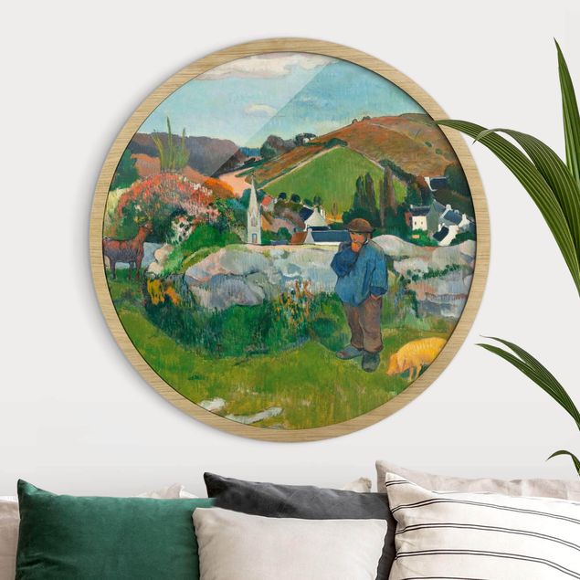 Quadros movimento artístico Impressionismo Paul Gauguin - The Swineherd