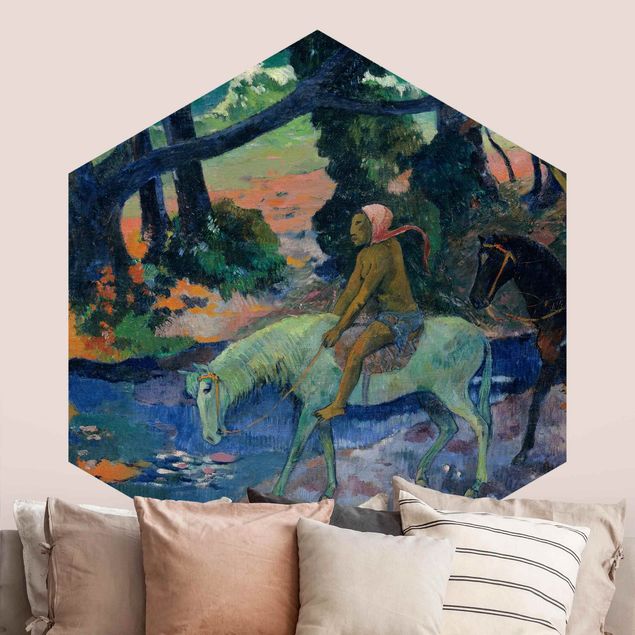 Papel de parede cavalos Paul Gauguin - Flight