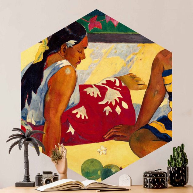 Quadros movimento artístico Impressionismo Paul Gauguin - Tahitian Women