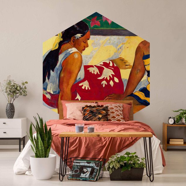 papel de parede para quarto de casal moderno Paul Gauguin - Tahitian Women