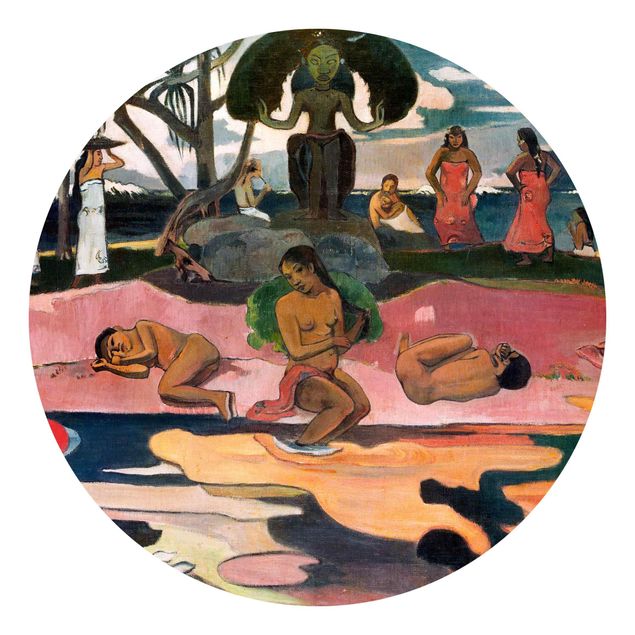 papel de parede para quarto de casal moderno Paul Gauguin - Day Of The Gods (Mahana No Atua)