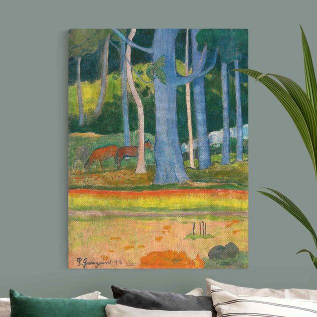 Quadros movimento artístico Impressionismo Paul Gauguin - Wooded Landscape