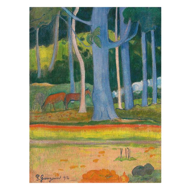 quadro com paisagens Paul Gauguin - Wooded Landscape