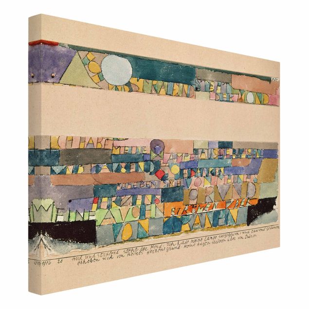 Quadros multicoloridos Paul Klee - The Moon