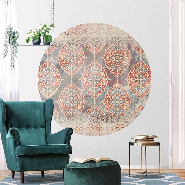 Papel de parede ornamental Persian Vintage Pattern In Indigo III