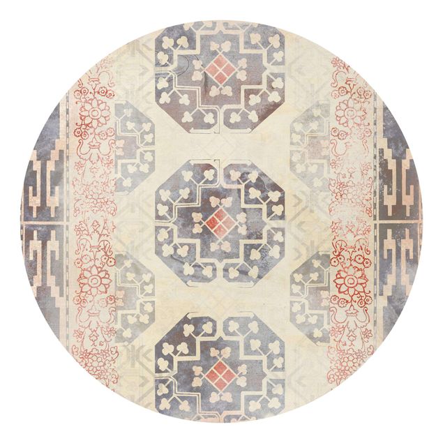 papel de parede floral vintage Persian Vintage Pattern In Indigo IV
