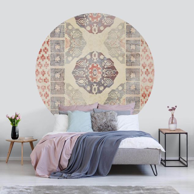 Papel de parede ornamental Persian Vintage Pattern In Indigo