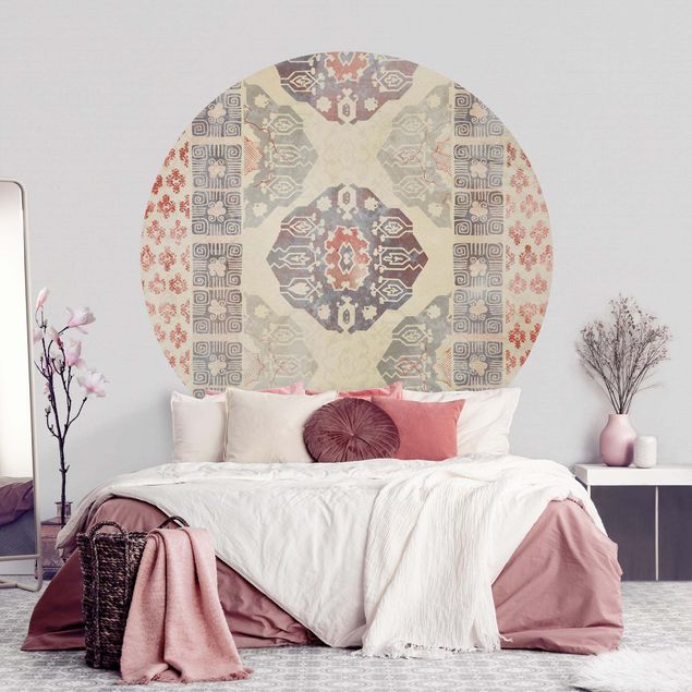 decoraçao para parede de cozinha Persian Vintage Pattern In Indigo