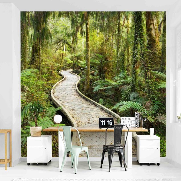 papel de parede floresta tropical Path In The Jungle
