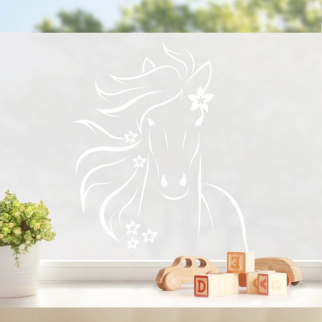 Decoração para quarto infantil Horse With Flowers