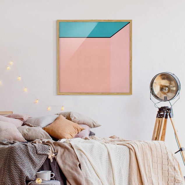 quadros abstratos modernos Peach Coloured Thickness