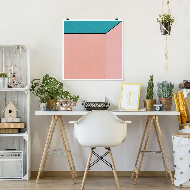 quadros abstratos para sala Peach Coloured Thickness