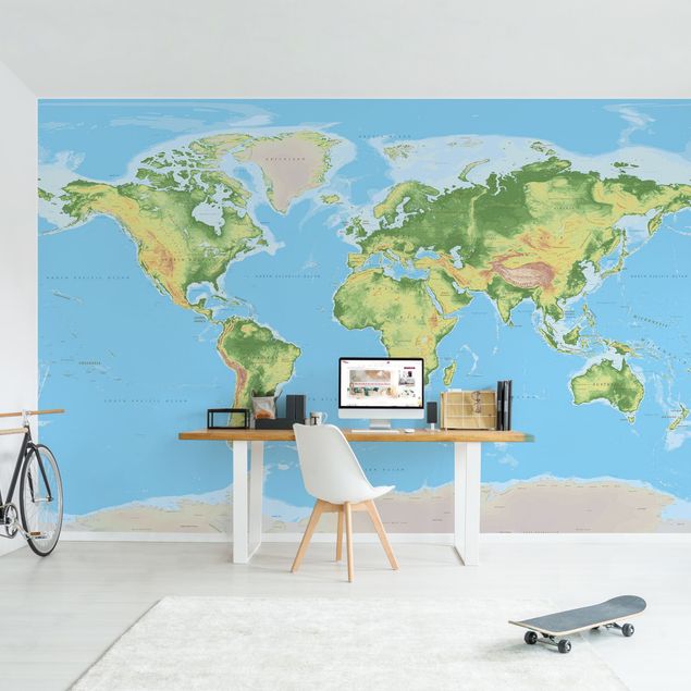 decoraçoes cozinha Physical World Map