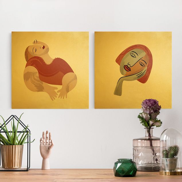 telas decorativas para sala de jantar Picasso Interpretation - Dormant