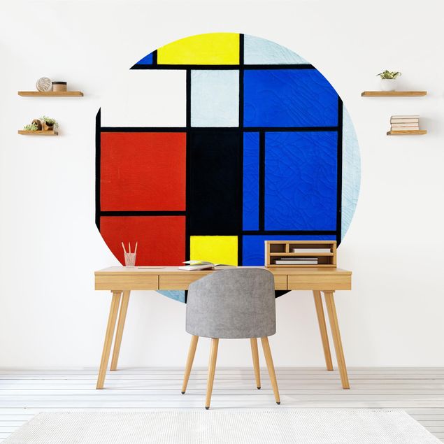 decoraçao para parede de cozinha Piet Mondrian - Tableau No. 1