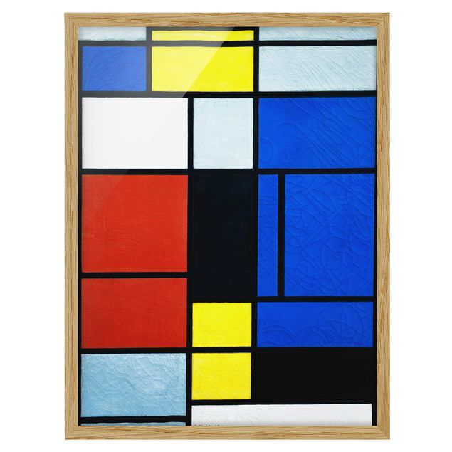 Quadros com moldura abstratos Piet Mondrian - Tableau No. 1