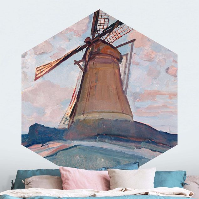 Quadros movimento artístico Impressionismo Piet Mondrian - Windmill