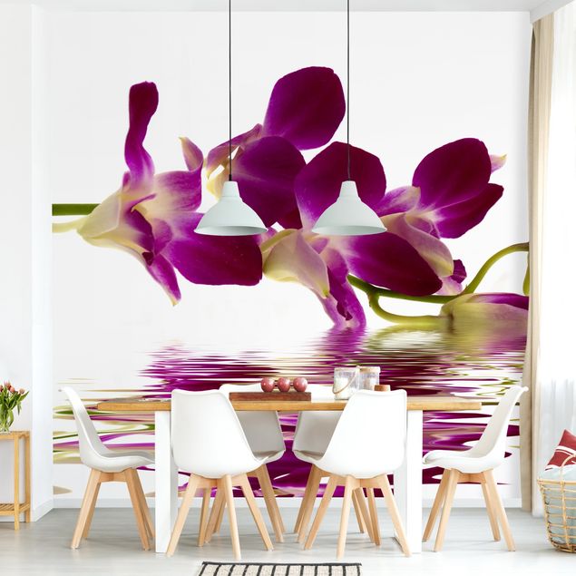 decoraçao para parede de cozinha Pink Orchid Waters
