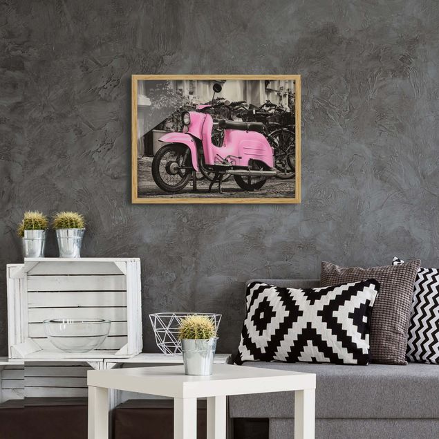 quadros decorativos para sala modernos Pink Scooter