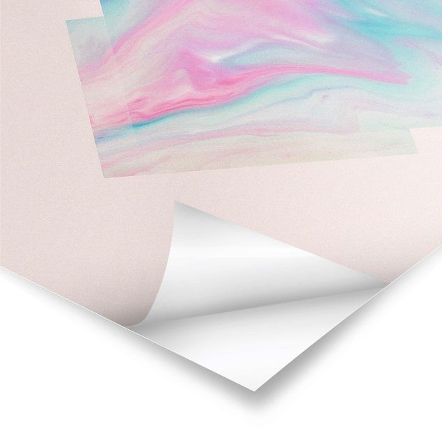 posters decorativos Pink Water Marble