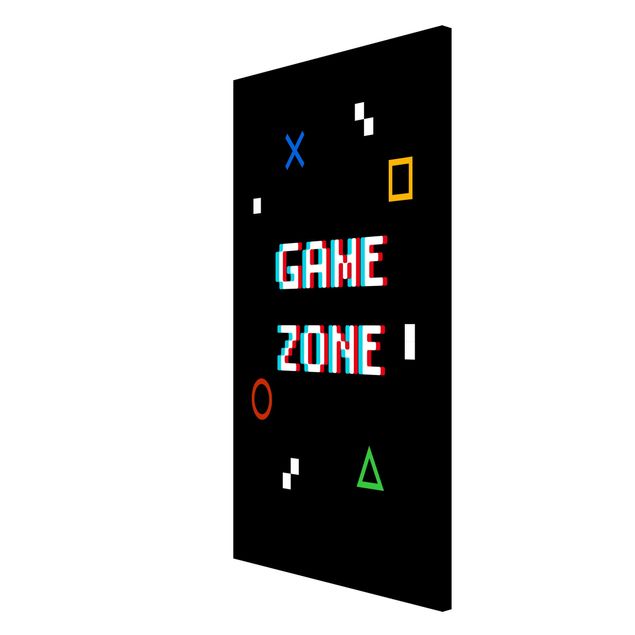 Quadros modernos Pixel Text Game Zone