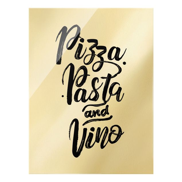 quadros em preto e branco Pizza Pasta And Vino
