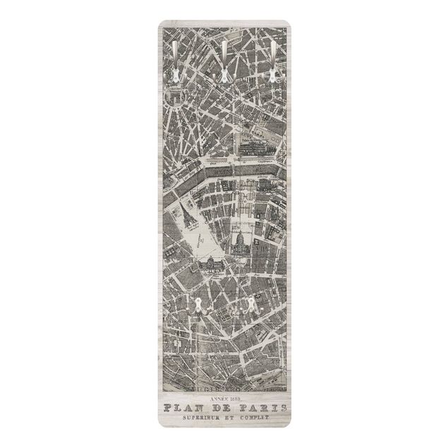 Bengaleiros de parede Map of Paris