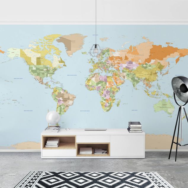 papéis de parede mapa mundi Political World Map