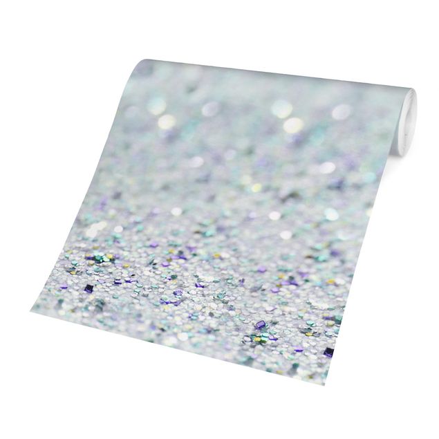 papel de parede moderno Princess Glitter Landscape In Mint Colour