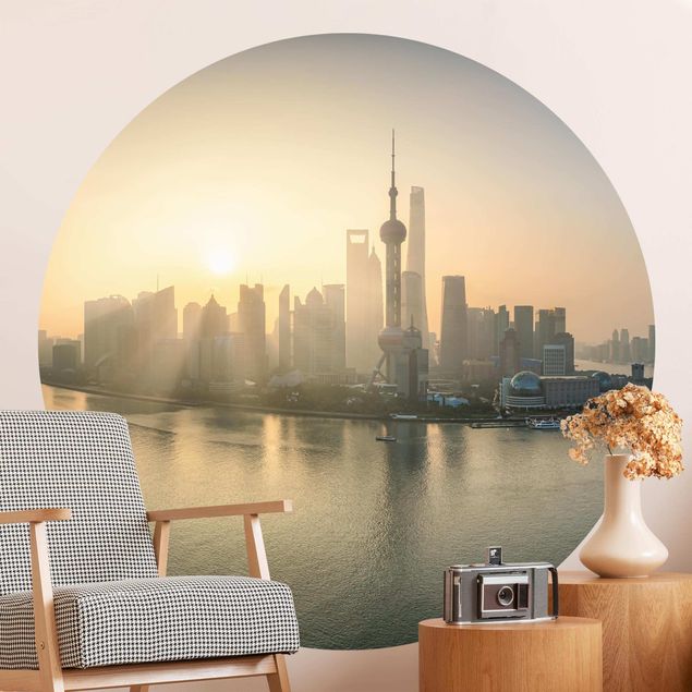 papel de parede para quarto de casal moderno Pudong At Dawn