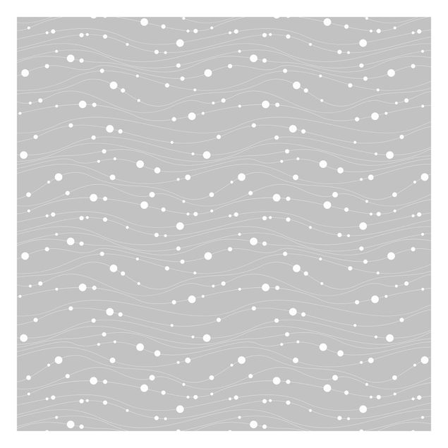 mural para parede Dots On Wave Pattern In Front Of Gray