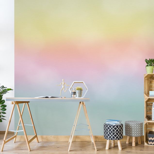 decoraçao para parede de cozinha Rainbow Watercolour