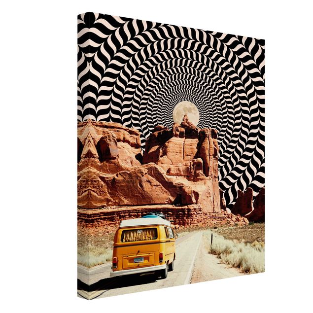 Quadros em marrom Retro Collage - The Best Road Trip II