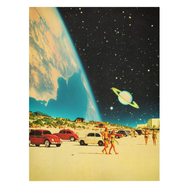Quadros carros Retro Collage - Galactic Beach