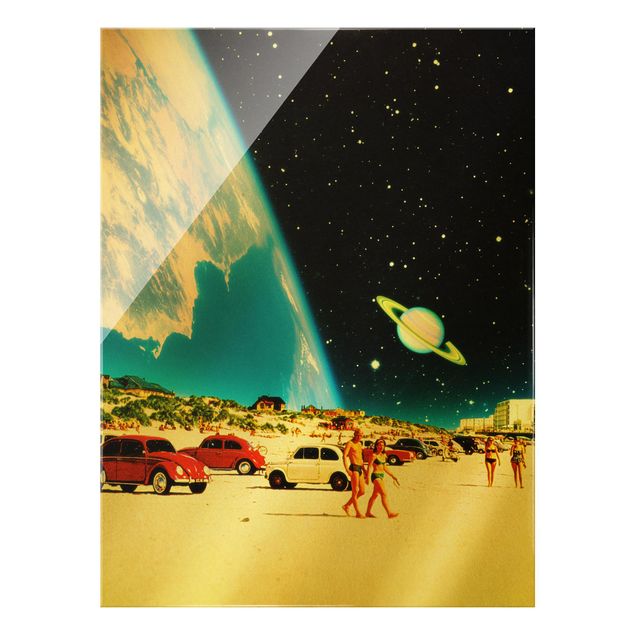 quadro carros Retro Collage - Galactic Beach