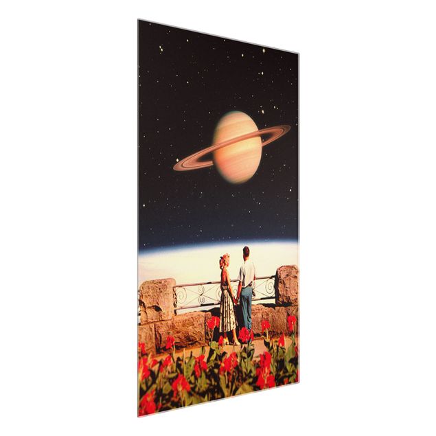 Quadros florais Retro Collage - Love In Space