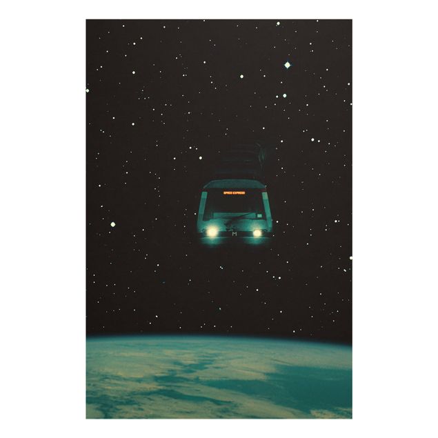 Quadros pretos Retro Collage - Space Express