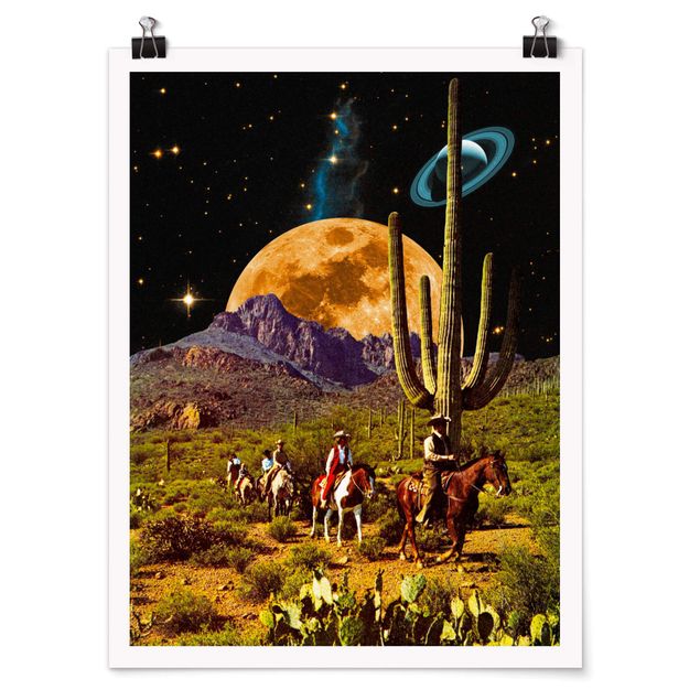 Posters paisagens Retro Collage - Space Cowboys