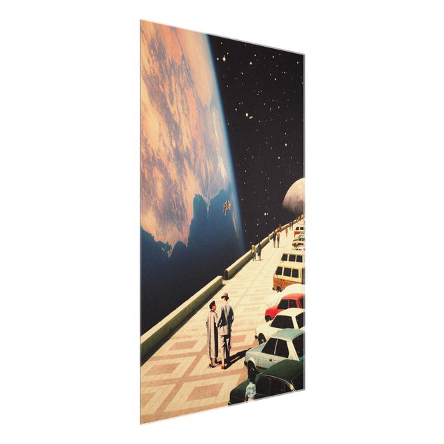Quadros vintage Retro Collage - Boardwalk In Space