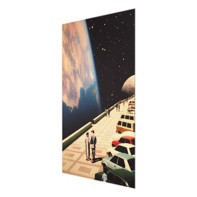 quadros para parede Retro Collage - Boardwalk In Space