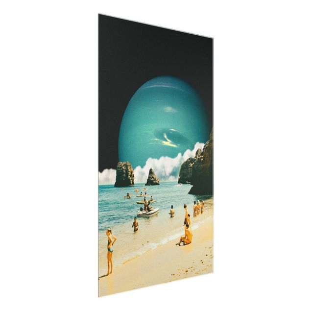 Quadros mar Retro Collage - Space Beach