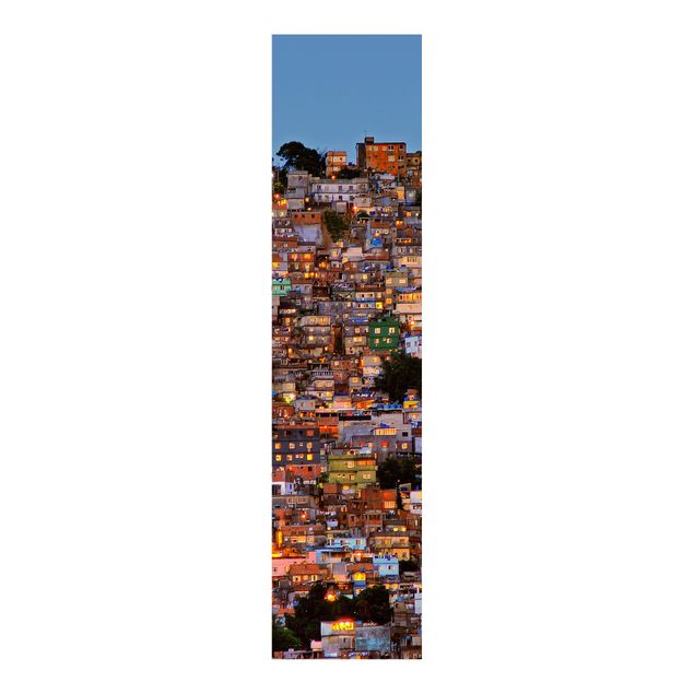 Painéis deslizantes cidades e paisagens urbanas Rio De Janeiro Favela Sunset